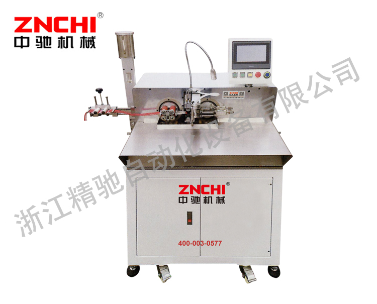 八線全自動(dòng)雙頭扭線沾錫機(jī)電子線和扁護(hù)套線